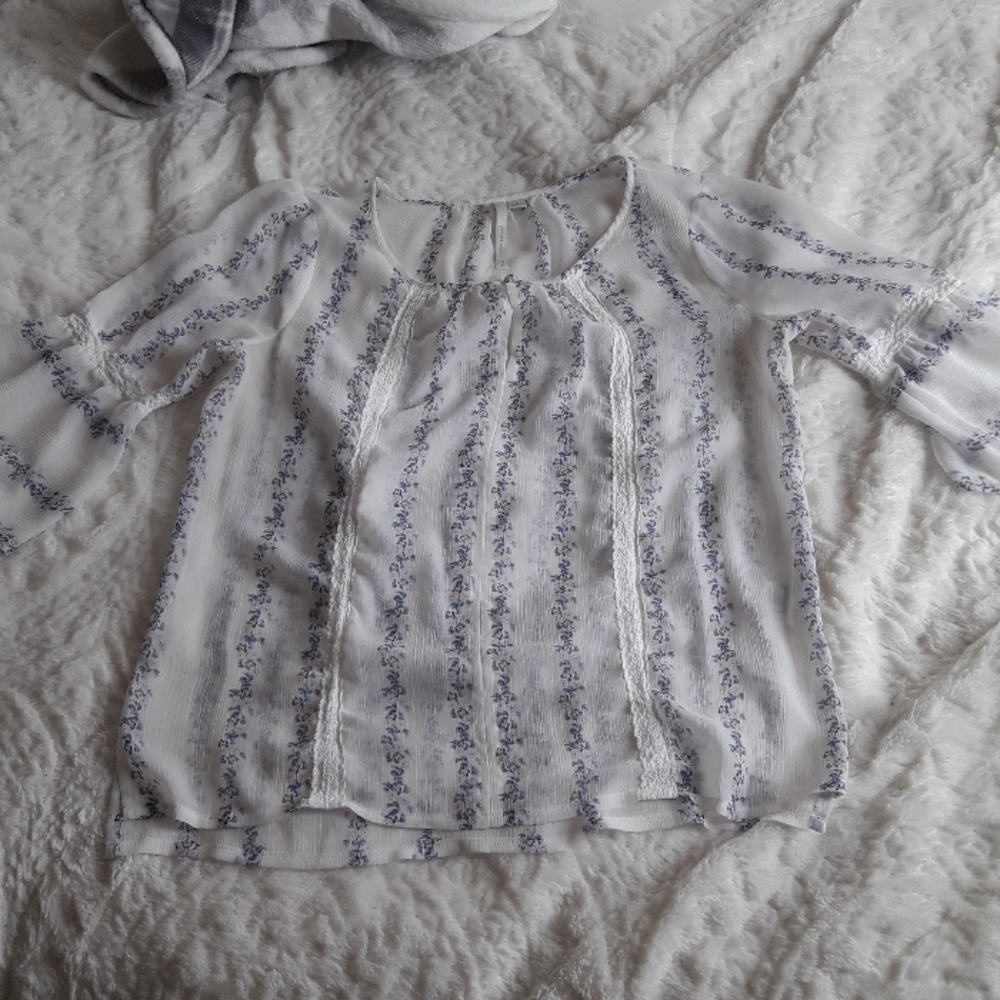 LC Lauren Conrad Floral Blouse